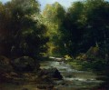 Paisaje del río paisaje bosque de bosques de Gustave Courbet